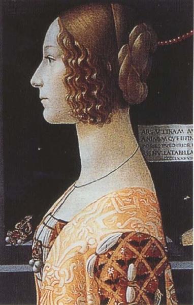 Sandro Botticelli Domenico Ghirlandaio,Portrait of Giovanna Tornabuoni France oil painting art